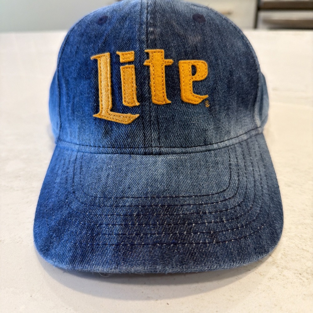 Rare Miller Lite Beer Denim Hat  Promotional Sample Rare Unique Collector